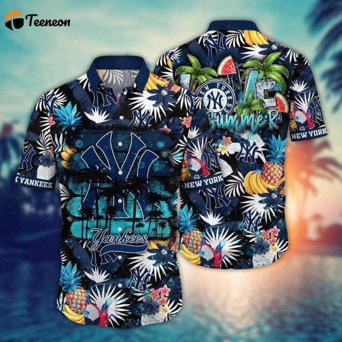 Mlb New York Yankees Hawaiian Shirt Pitch Perfect Style For Sports Fans 1