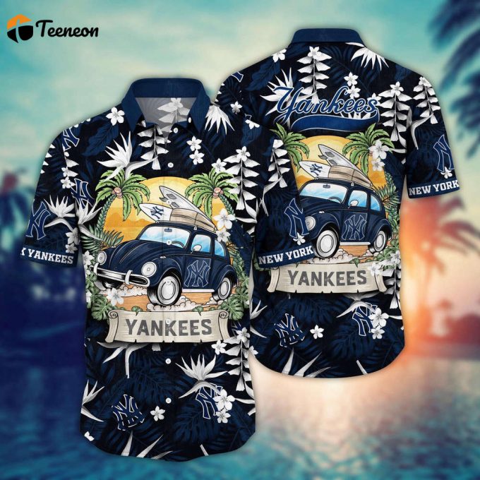 Mlb New York Yankees Hawaiian Shirt Summer Heatwave For Sports Fans 1