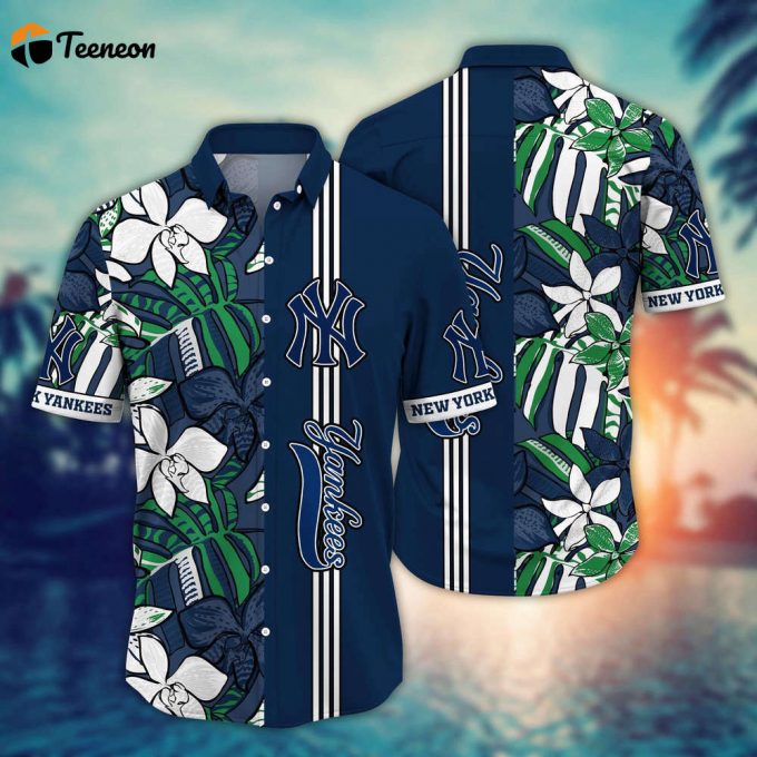 Mlb New York Yankees Hawaiian Shirt Summer Swirl Gift For Fans 1