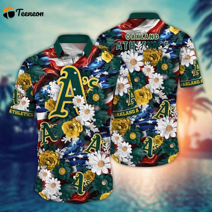 Mlb Oakland Athletics Hawaii Shirt Independence Day For Cool Fans 1