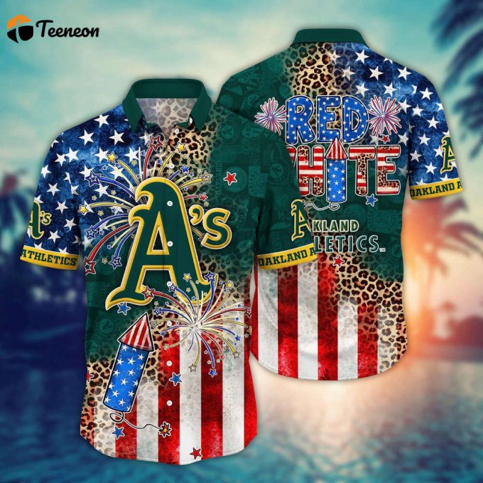 Mlb Oakland Athletics Hawaii Shirt Independence Day Vibrant Aloha For Cool Fans 1