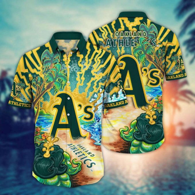 Mlb Oakland Athletics Hawaiian Shirt Diamond Dreamscape For Sports Fans 2