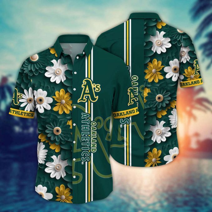 Mlb Oakland Athletics Hawaiian Shirt Floral Finesse For Sports Fans 2