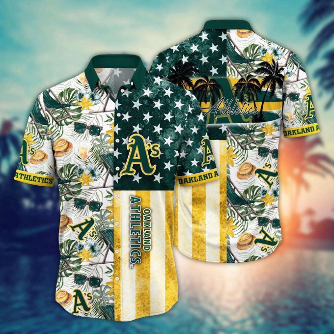 Mlb Oakland Athletics Hawaiian Shirt Flower Home Run Threads For Fans 2