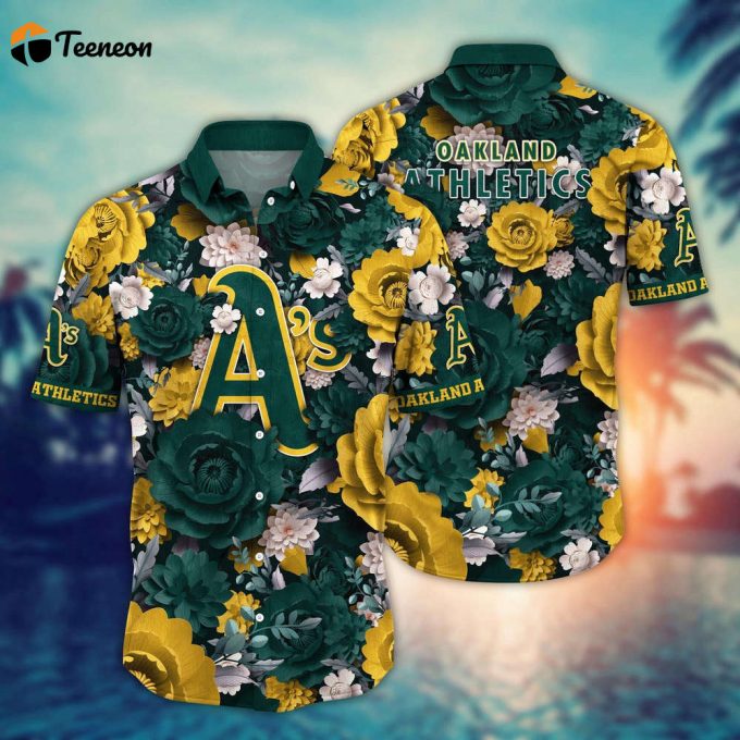 Mlb Oakland Athletics Hawaiian Shirt Home Run Style For Sport Fan 1