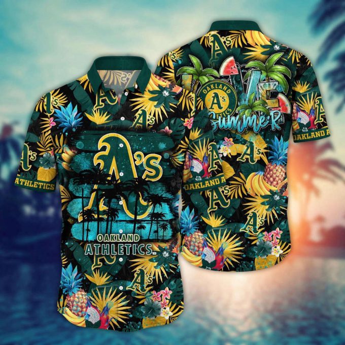 Mlb Oakland Athletics Hawaiian Shirt Pitch Perfect Style For Sports Fans 2