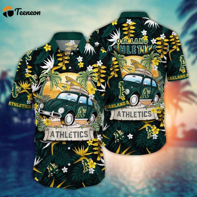 Mlb Oakland Athletics Hawaiian Shirt Summer Heatwave For Sports Fans 1