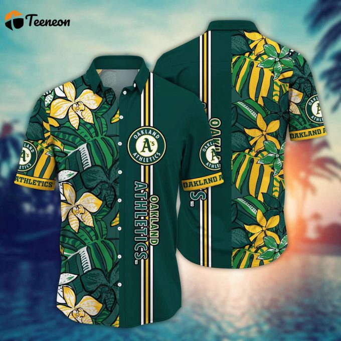 Mlb Oakland Athletics Hawaiian Shirt Summer Swirl Gift For Fans 1