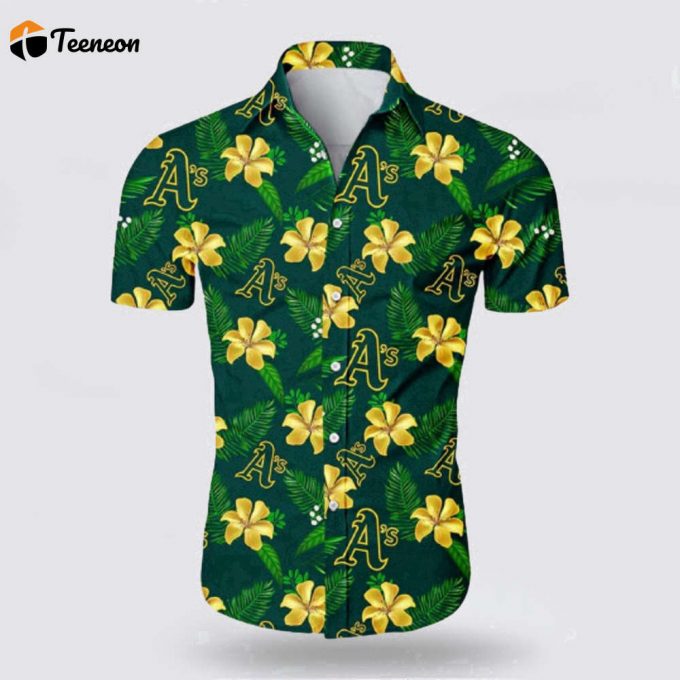 Mlb Oakland Athletics Hawaiian Shirt Sun Sea And Style Unleash Your Summer Look For Fans 1