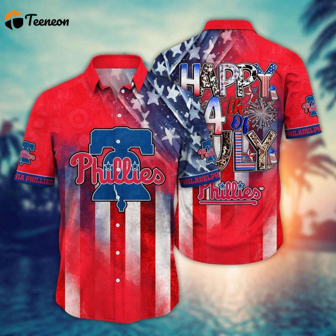 Mlb Philadelphia Phillies Hawaii Shirt Independence Day Trendy Hawaiian Tops For Cool Fans 1