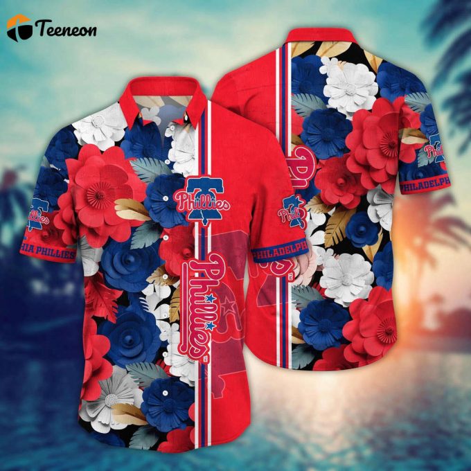 Mlb Philadelphia Phillies Hawaiian Shirt Fashion Frenzy In Floral For Sport Fan 1