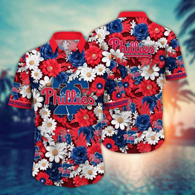 Mlb Philadelphia Phillies Hawaiian Shirt Flower Floral Fusion Fashion For Fans 2