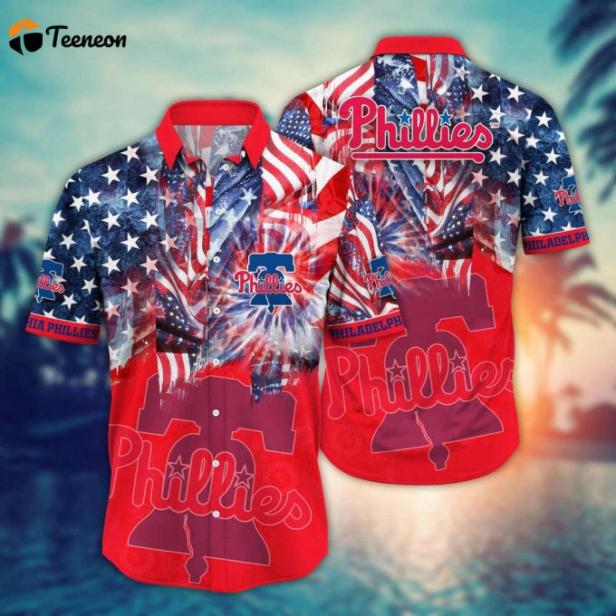 Mlb Philadelphia Phillies Hawaiian Shirt Flower Game Day Aloha Mlb Style For Fans 1