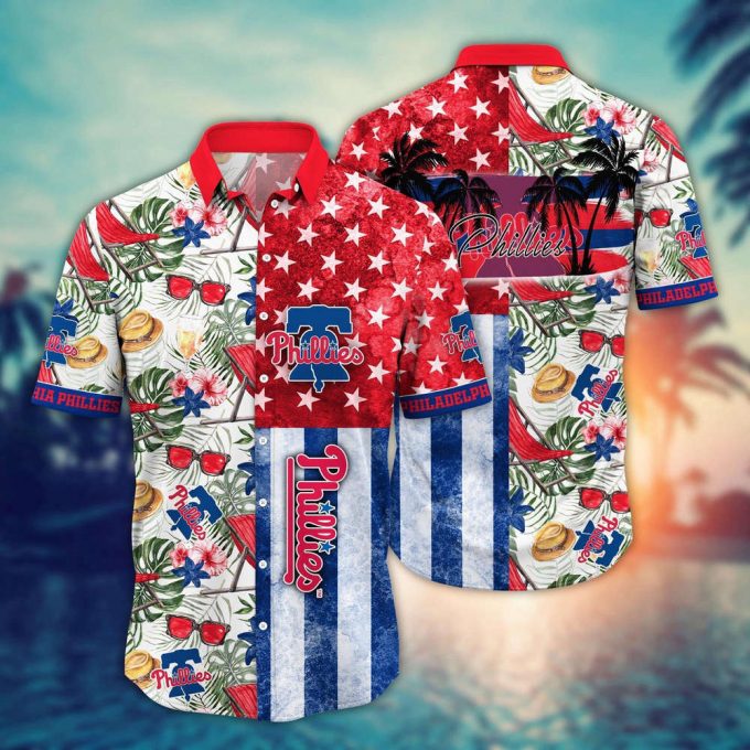 Mlb Philadelphia Phillies Hawaiian Shirt Flower Home Run Threads For Fans 2