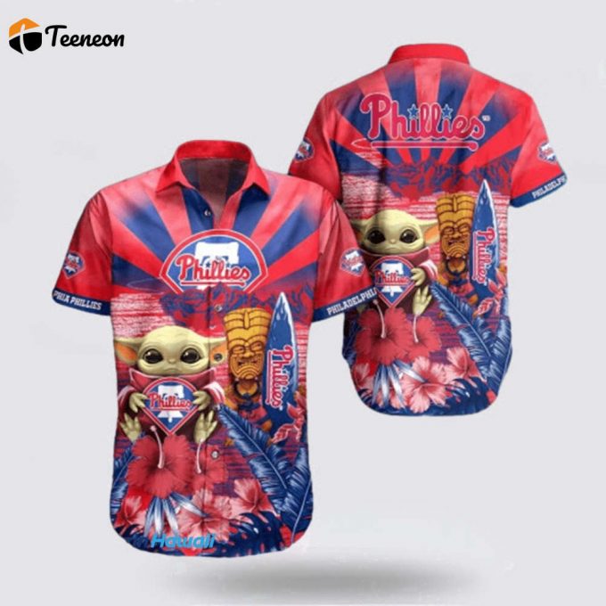 Mlb Philadelphia Phillies Hawaiian Shirt Surf In Style With Cool Beach Outfits For Fans 1