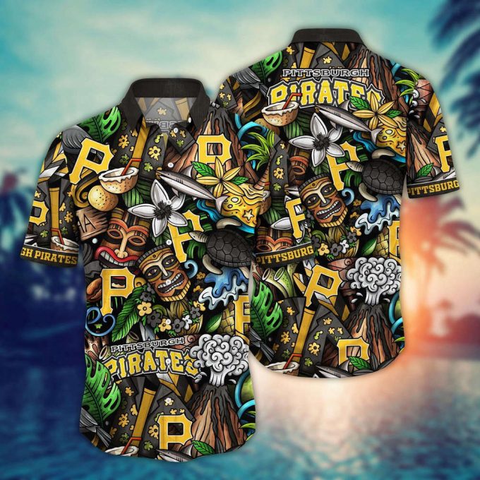 Mlb Pittsburgh Pirates Hawaiian Shirt Flower Strike A Style Statement For Fans 2