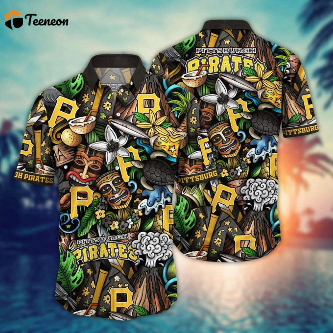 Mlb Pittsburgh Pirates Hawaiian Shirt Flower Strike A Style Statement For Fans 1