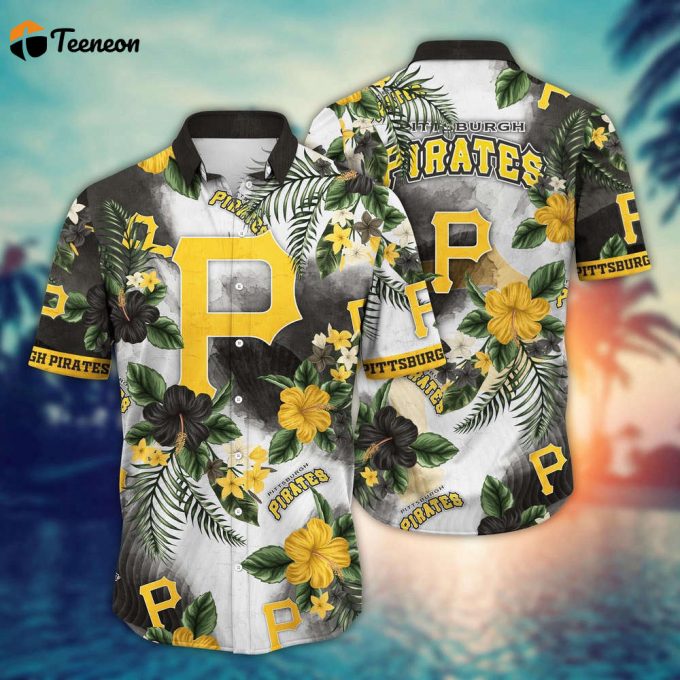 Mlb Pittsburgh Pirates Hawaiian Shirt Pitch Perfect Bloom Gift For Fans 1