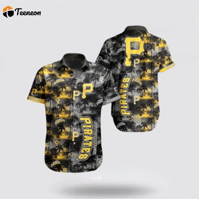 Mlb Pittsburgh Pirates Hawaiian Shirt Set Your Spirit Free With The Breezy For Fans 1