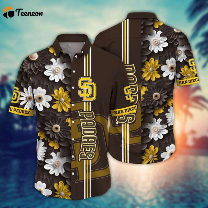 Mlb San Diego Padres Hawaiian Shirt Floral Finesse For Sports Fans 1