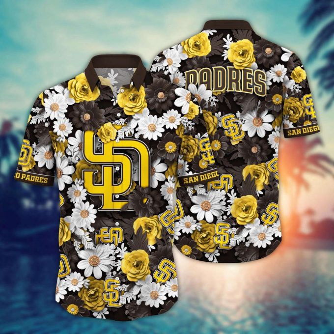 Mlb San Diego Padres Hawaiian Shirt Flower Floral Fusion Fashion For Fans 2