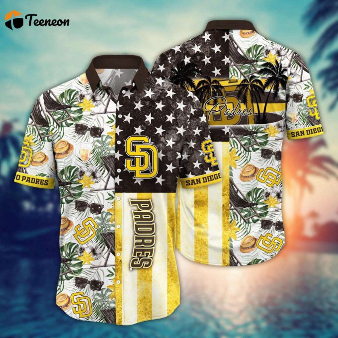 Mlb San Diego Padres Hawaiian Shirt Flower Home Run Threads For Fans 1