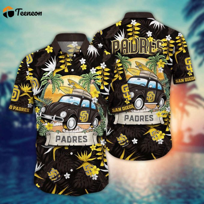 Mlb San Diego Padres Hawaiian Shirt Summer Heatwave For Sports Fans 1