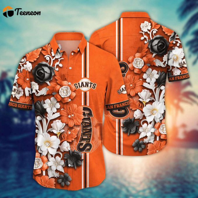 Mlb San Francisco Giants Hawaiian Shirt Mlb Luau League Looks For Sport Fan 1