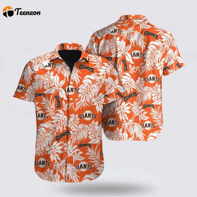 Mlb San Francisco Giants Hawaiian Shirt Palm Leaf Pattern For Fan Mlb 1