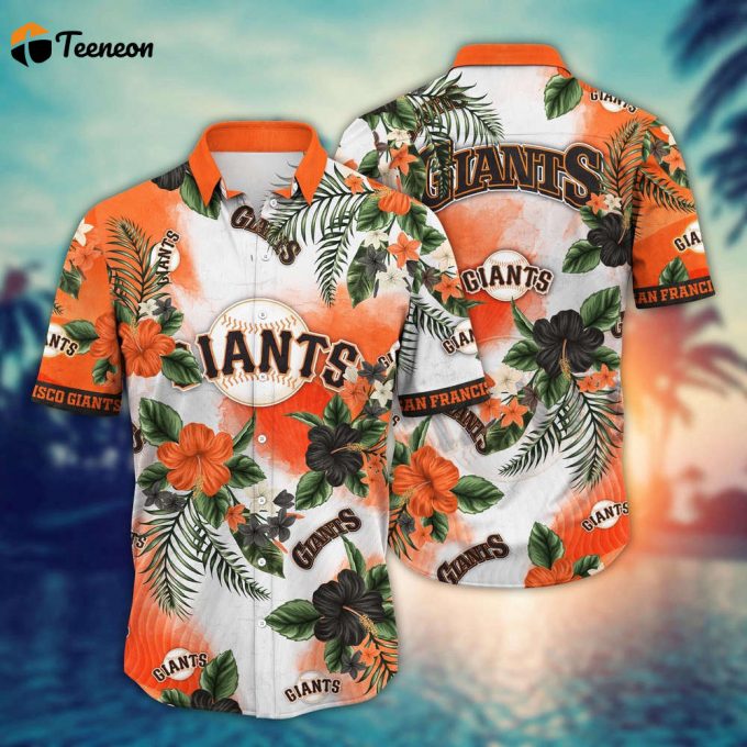 Mlb San Francisco Giants Hawaiian Shirt Pitch Perfect Bloom Gift For Fans 1