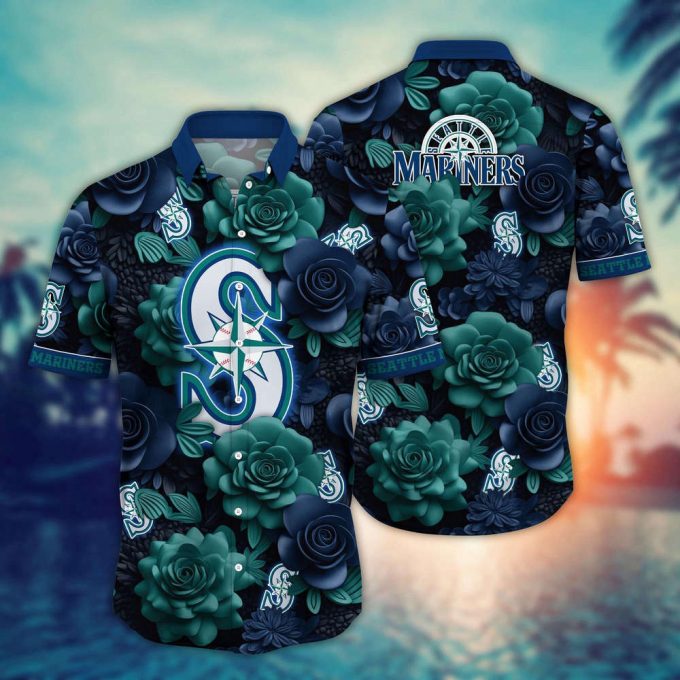 Mlb Seattle Mariners Hawaiian Shirt Flower Aloha Style Unleashed For Fans 2