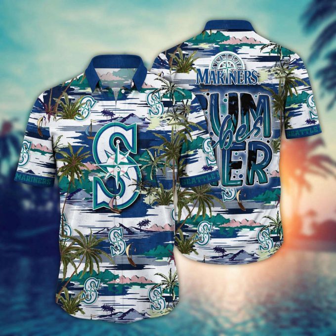 Mlb Seattle Mariners Hawaiian Shirt Flower Grand Slam In Hawaiianan Flair For Fans 2