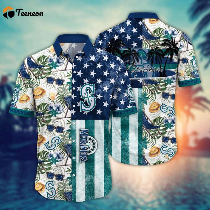 Mlb Seattle Mariners Hawaiian Shirt Flower Home Run Threads For Fans 1