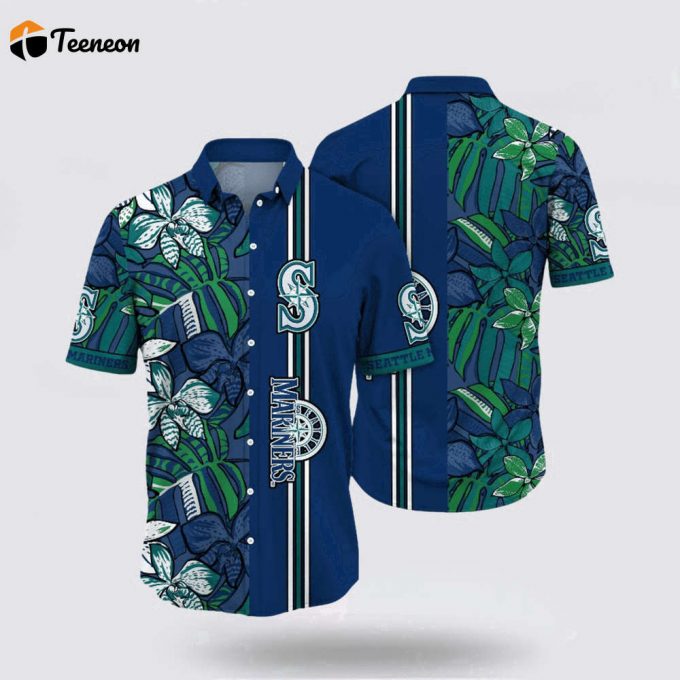 Mlb Seattle Mariners Hawaiian Shirt Immerse Yourself In The Sea Breeze With Exotic Outfits For Fans 1