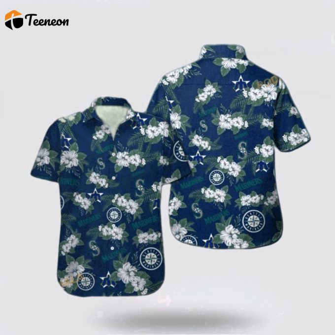 Mlb Seattle Mariners Hawaiian Shirt Immerse Yourself In Tropical Style For Fans 1