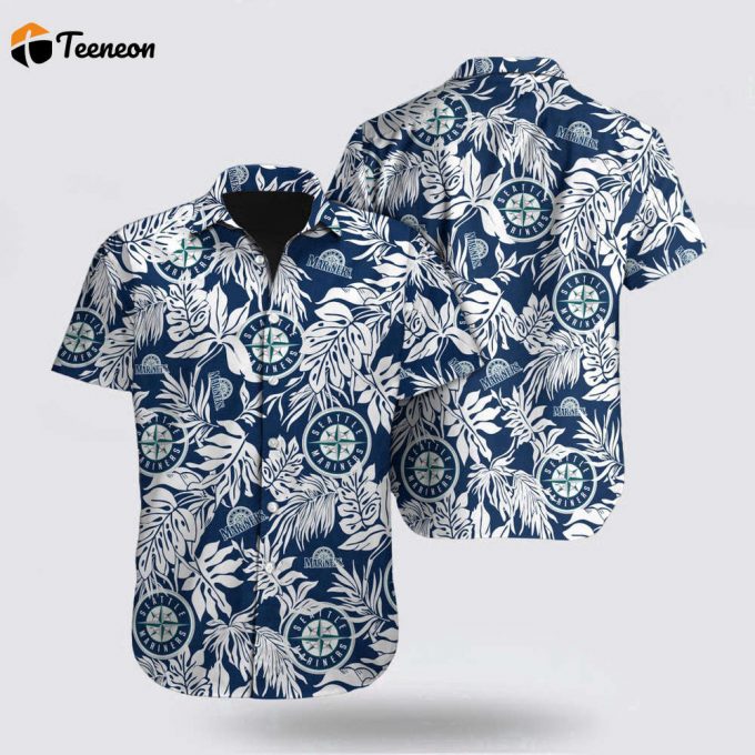 Mlb Seattle Mariners Hawaiian Shirt Leaf Pattern For Fan Mlb 1