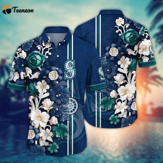 Mlb Seattle Mariners Hawaiian Shirt Mlb Luau League Looks For Sport Fan 1