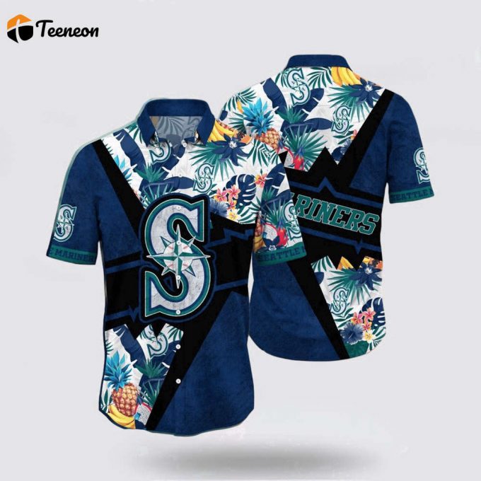 Mlb Seattle Mariners Hawaiian Shirt Set Your Spirit Free With The Breezy For Fans 1