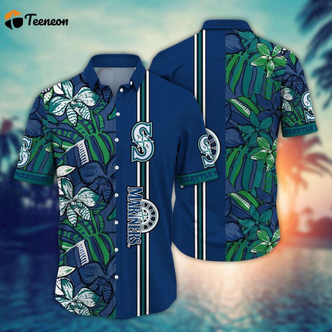 Mlb Seattle Mariners Hawaiian Shirt Summer Swirl Gift For Fans 1