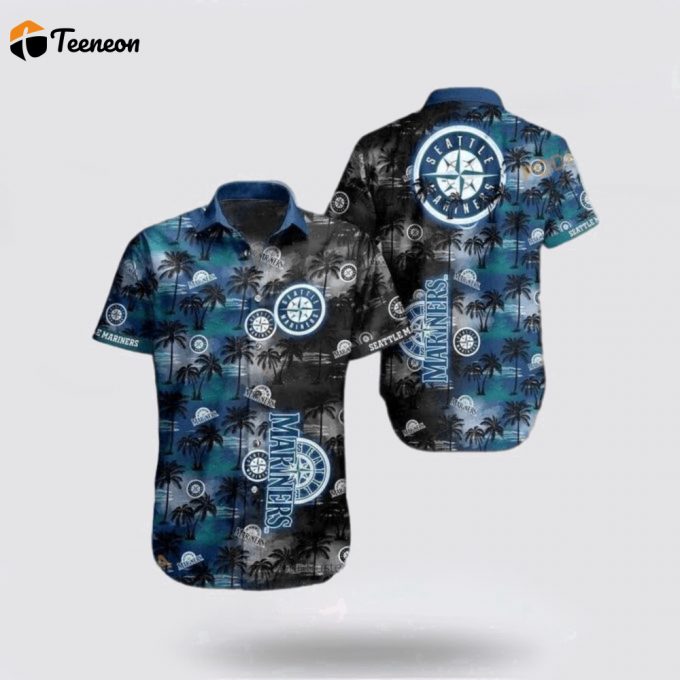 Mlb Seattle Mariners Hawaiian Shirt Surf In Style With Cool Beach Outfits For Fans 1