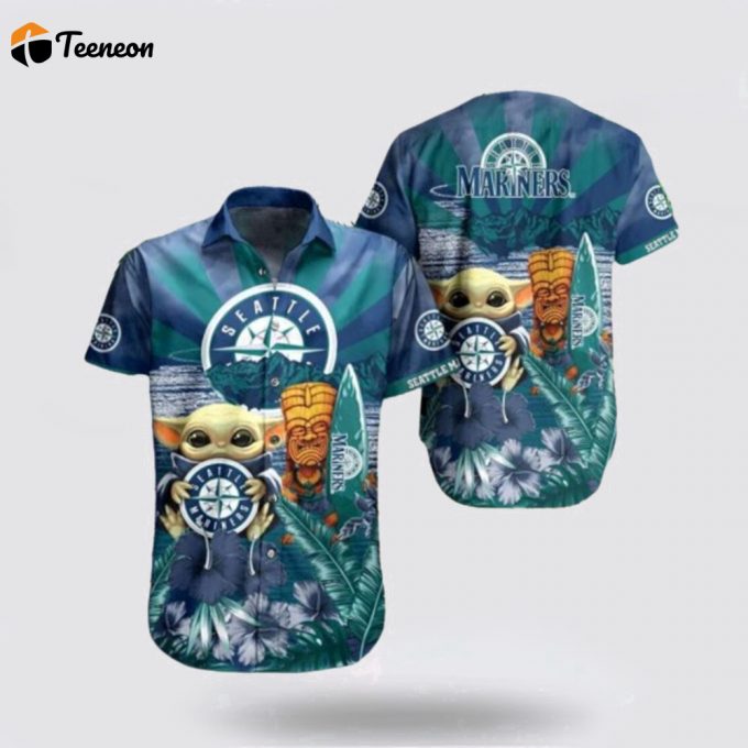 Mlb Seattle Mariners Hawaiian Shirt Turn The Beach Into A Catwalk With Stylish Coastal Outfits For Fans 1