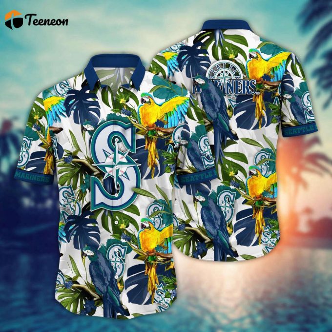 Mlb Seattle Mariners Hawaiian Shirt Victory In Bloom Gift For Fans 1