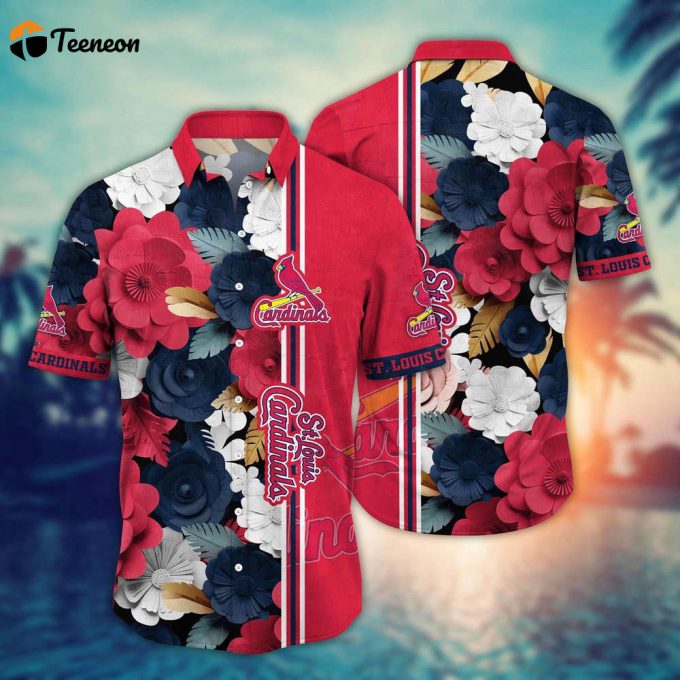 Mlb St Louis Cardinals Hawaiian Shirt Fashion Frenzy In Floral For Sport Fan 1