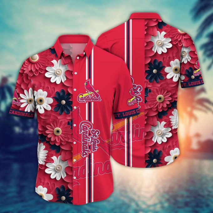 Mlb St. Louis Cardinals Hawaiian Shirt Floral Finesse For Sports Fans 2