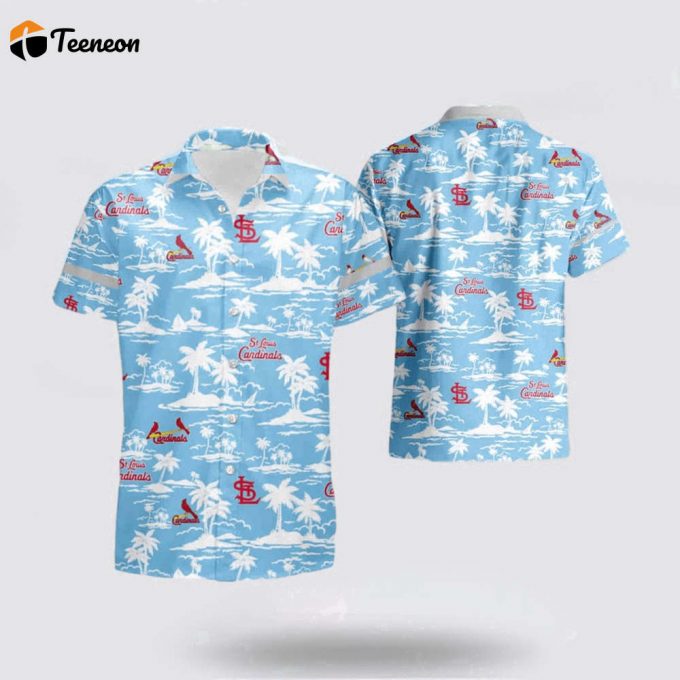 Mlb St Louis Cardinals Hawaiian Shirt Swaying With Palms Reveals The Charm Of Exotic Clothing For Fans 1