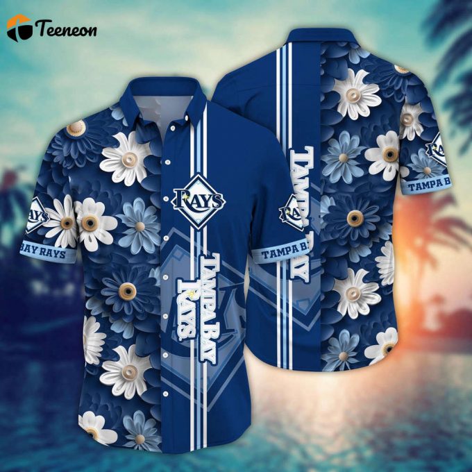 Mlb Tampa Bay Rays Hawaiian Shirt Floral Finesse For Sports Fans 1