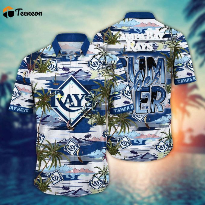 Mlb Tampa Bay Rays Hawaiian Shirt Flower Grand Slam In Hawaiianan Flair For Fans 1