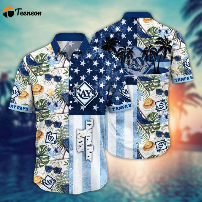 Mlb Tampa Bay Rays Hawaiian Shirt Flower Home Run Threads For Fans 1