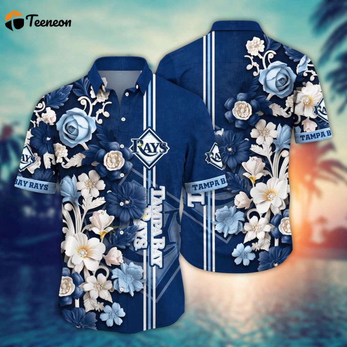 Mlb Tampa Bay Rays Hawaiian Shirt Mlb Luau League Looks For Sport Fan 1