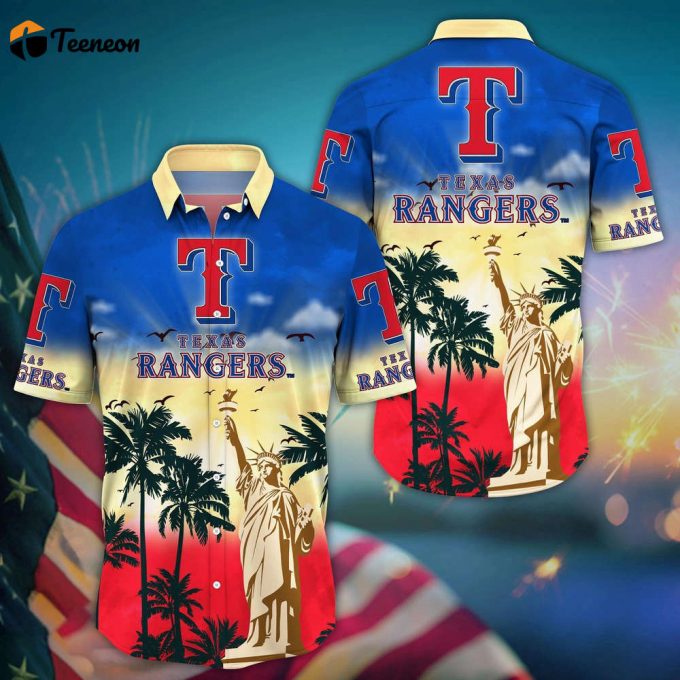 Mlb Texas Rangers Hawaii Shirt Sunrise To Sunset For Cool Fans 1